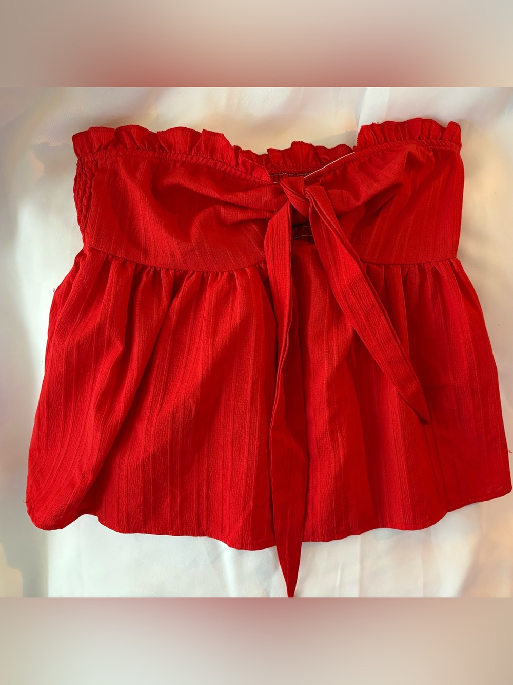 Red Tie-Front Women’s Shorts